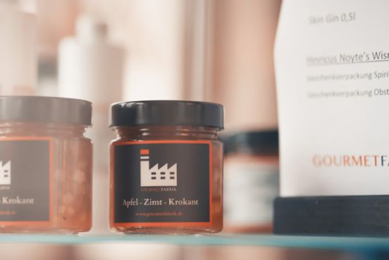 Apfel Zimt Krokant Konfitüre im Restaurant Gourmetfabrik Schwerin