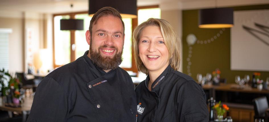 Ina Seidel und Daniel Bockholt im Restaurant Gourmetfabrik Schwerin